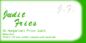 judit frics business card